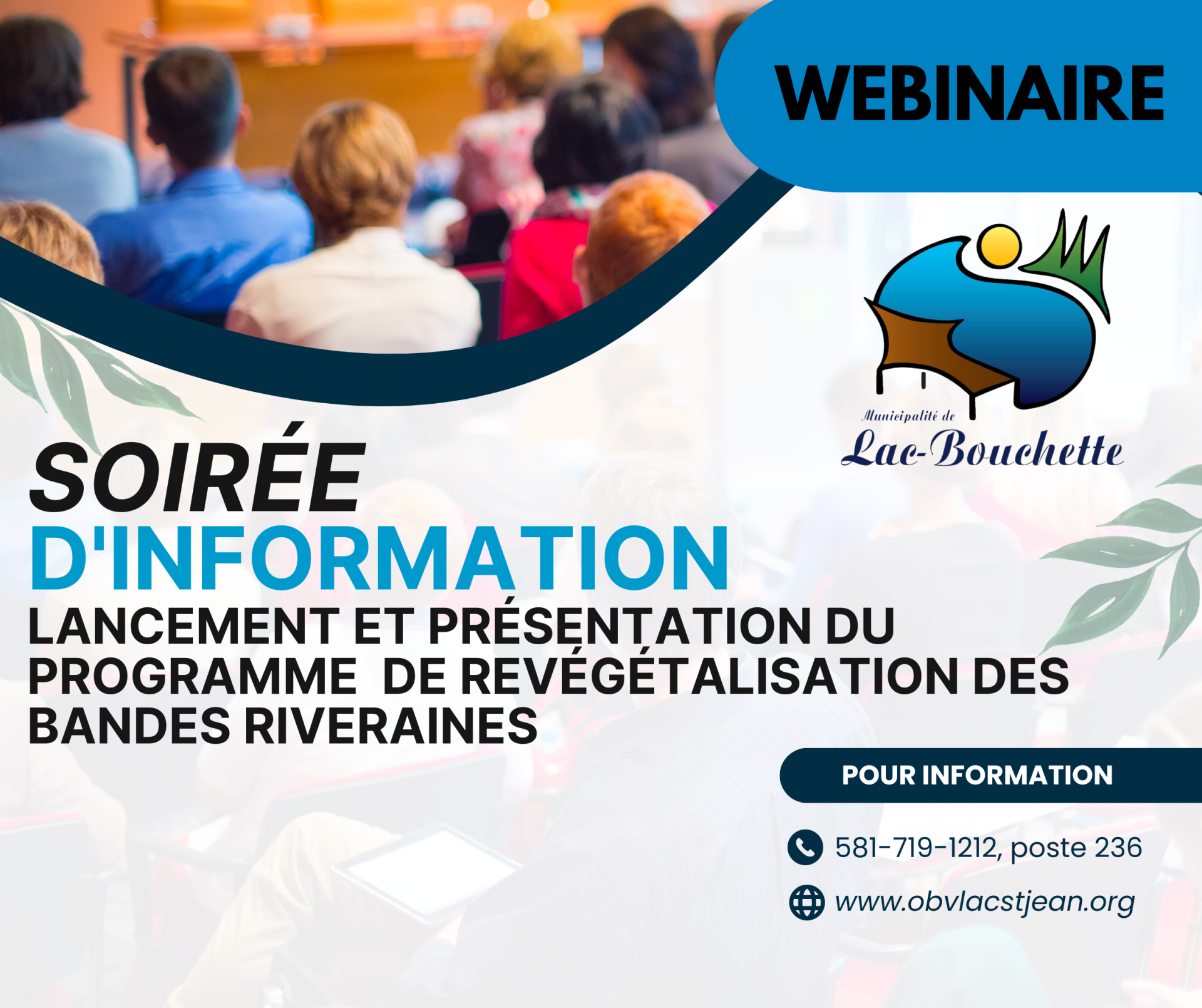 Bandes riveraines - Soirée d'information - Lac-Bouchette