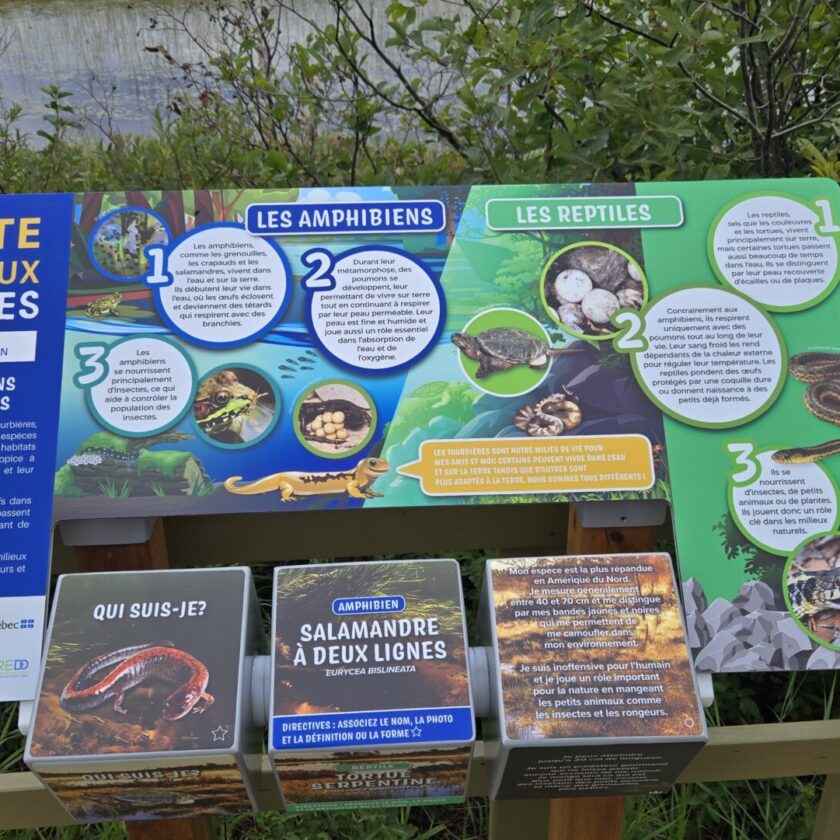 Tourbière du lac Ouiatchouan - panneau